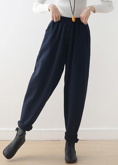 2021 Blue Harem Pants Pants Elastic Loose Bodywear