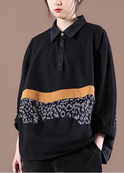 Beautiful Black Patchwork Sweatshirts Tracksuits