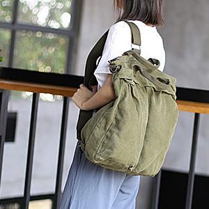 Beautiful For Women Casual green Canvas Square Backpack