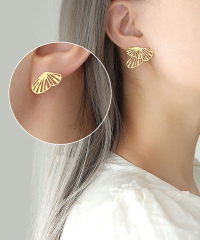 Boutique Gold Butterfly Metal Separable Stud Earrings