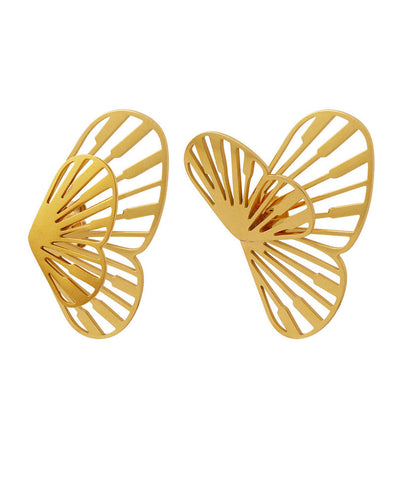 Boutique Gold Butterfly Metal Separable Stud Earrings