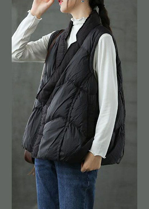 DIY Black fashion Warm Winter Puffer Vest