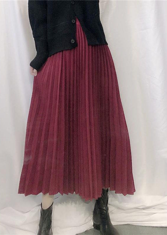 Handmade Mulberry Exra Large Hem Cotton Pleated Skirt Spring