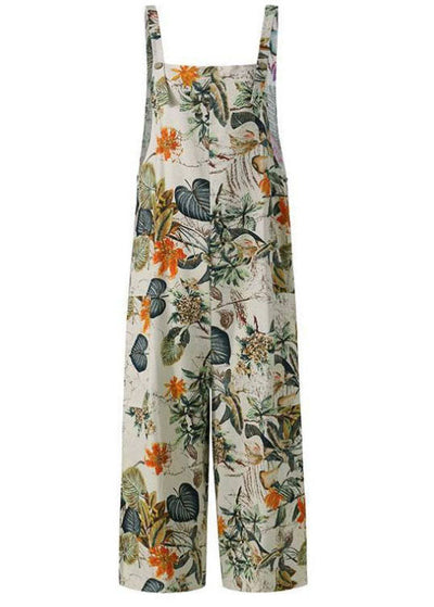 Holiday Floral Jumpsuit Wide Leg