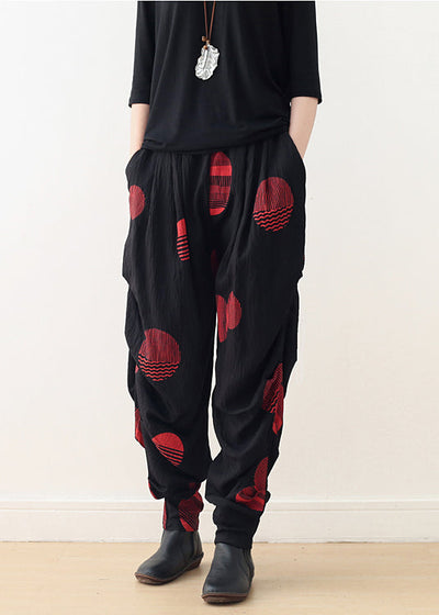 Organic harem pants cotton clothes Plus Size Shape red loose pants spring