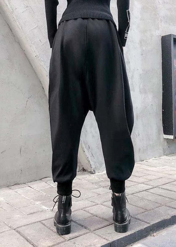 Style zippered black Wardrobes big pockets pant
