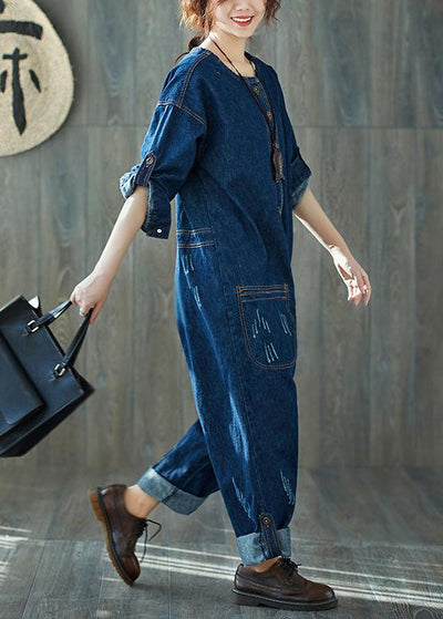 Women Spring Solid Fashion Frayed Jumpsuit