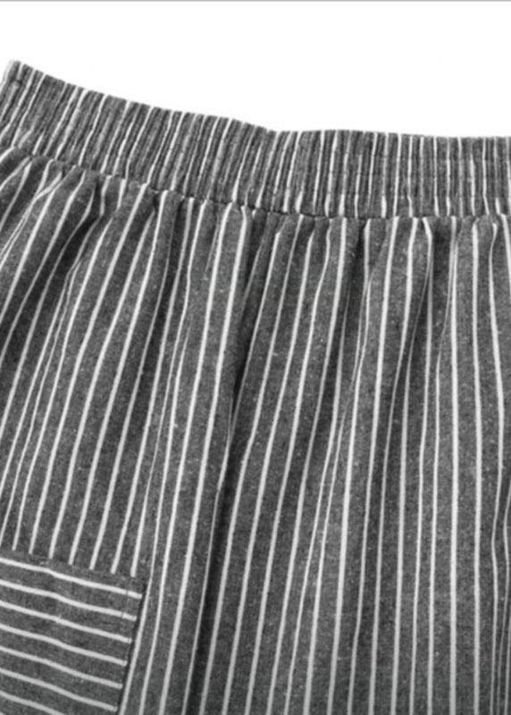 Women Stripe Elastic Waist Casual Loose Harem Pants