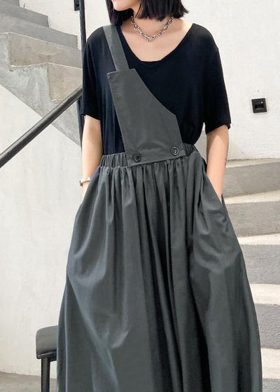 Women's summer plus size casual fashion unilateral strap skirt skirt + T-shirt two-piece suit