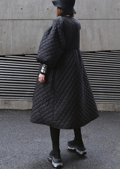 thick oversize warm winter coats black lantern sleeve women parkas