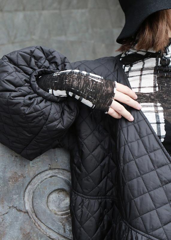 thick oversize warm winter coats black lantern sleeve women parkas