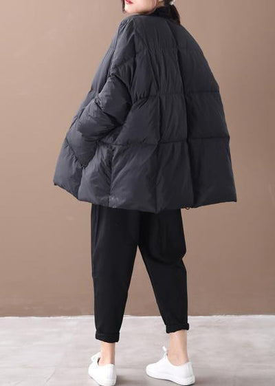 women oversized winter jacket winter coats black Button Down coat